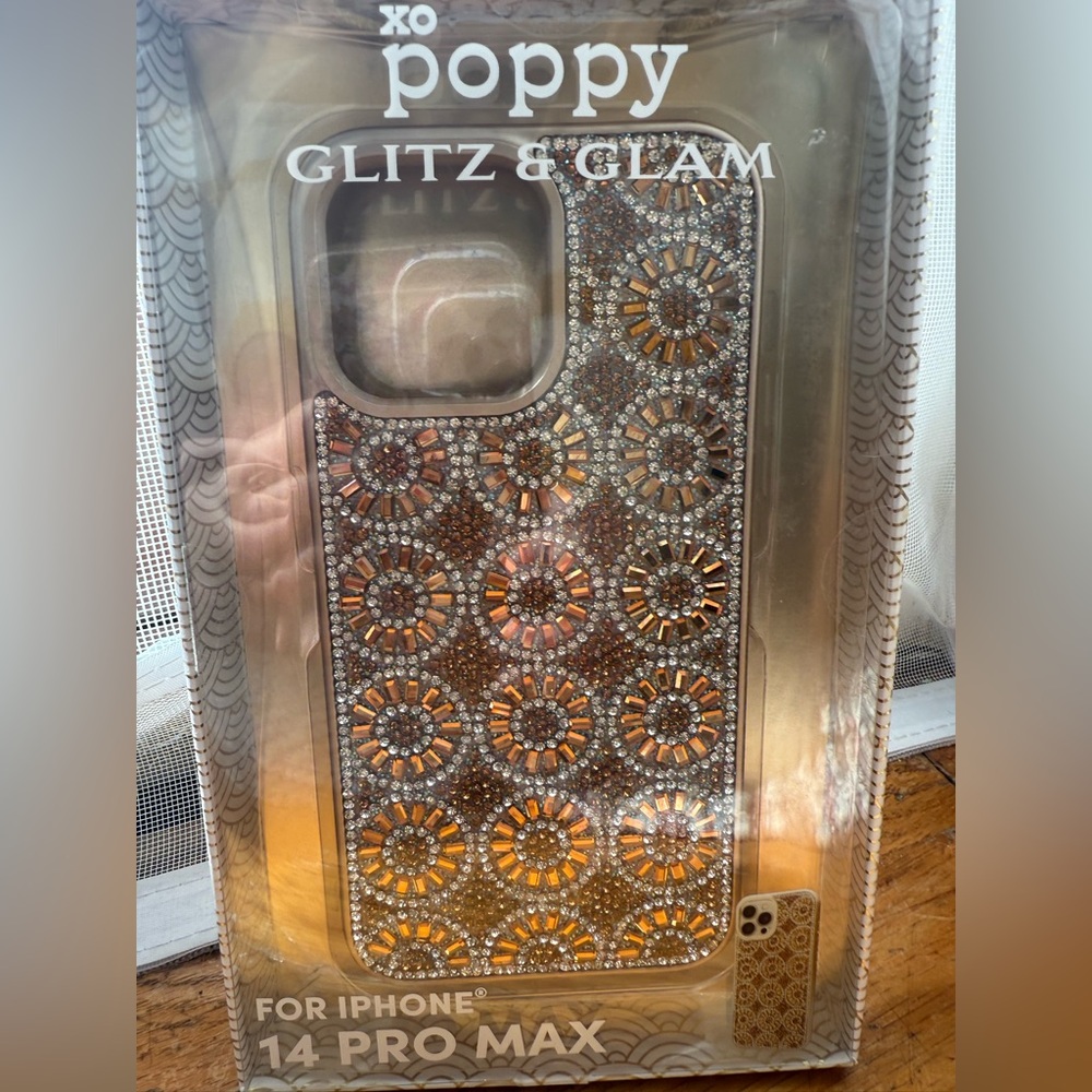 XO Poppy Glitz & Glam Gold and Silver iPhone 14 Pro Max Case